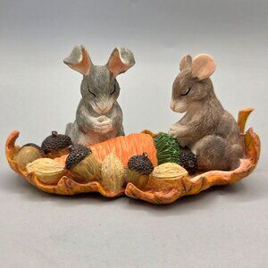 Charming Tails Give Thanks Figurine Thanksgiving Fall Silvestri 85/608 AS IS